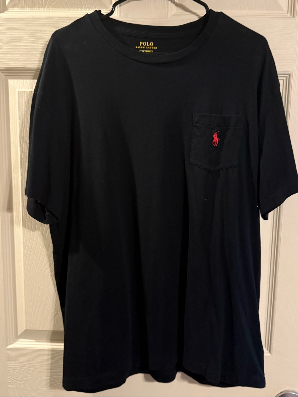 Polo by Ralph Lauren Black Pocket Tee with Red Pony Logo